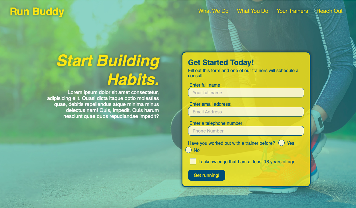 running training website